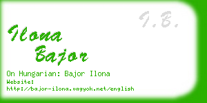 ilona bajor business card